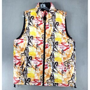 Vintage Johnny Blaze Reversible Insulated Puffer Vest Size XL Hip Hop Rap‎ Y2K